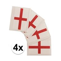 4x Landen vlag tattoos Engeland Multi