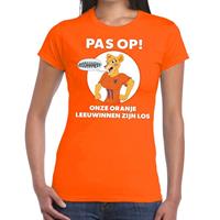 Shoppartners Nederland supporter t-shirt Leeuwinnen zijn los oranje dames Oranje