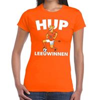 Shoppartners Nederland supporter t-shirt Hup Leeuwinnen oranje dames Oranje