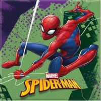 60x Marvel Spiderman themafeest servetten 33 x 33 cm Multi