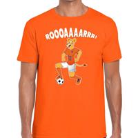Shoppartners Nederland supporter t-shirt Leeuwin roooaaaarrr oranje heren Oranje