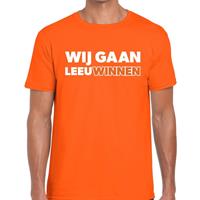 Shoppartners Nederland supporter t-shirt Wij gaan Leeuwinnen oranje heren Oranje