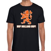 Shoppartners Nederland supporter t-shirt Hup Holland Hup zwart voor heren