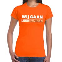 Shoppartners Nederland supporter t-shirt Wij gaan Leeuwinnen oranje dames Oranje