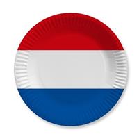 Holland rood wit blauw wegwerp bordjes 10 stuks Multi