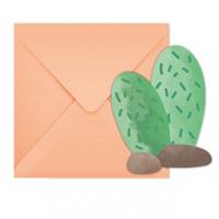 Procos uitnodigingen cactus met envelop 6 stuks