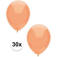 30x Perzik oranje metallic ballonnen 30 cm Oranje