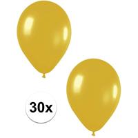 30x Gouden metallic ballonnen 30 cm Goudkleurig