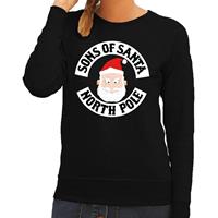 Shoppartners Foute kersttrui zwart Sons of Santa voor dames