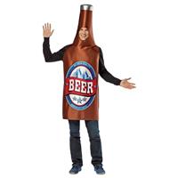 Bier fles pak/kostuum Bruin