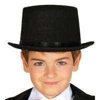 Hoge hoed zwart voor kinderen