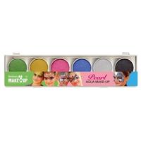 Schmink set glitter make-up 6 kleuren Multi