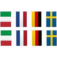 2x Vlaggenlijnen Europa 10 meter Multi