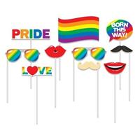 10x Foto props regenboog/Gay Pride thema