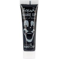 Zwarte schmink horror make-up op waterbasis 15 ml Zwart