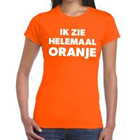 Shoppartners Ik zie helemaal oranje tekst t-shirt dames Oranje