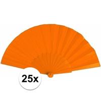 25x Spaanse handwaaiers oranje 23 cm Oranje