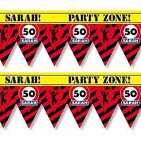 2x 50 Sarah tape/markeerlinten waarschuwing 12 m versiering Multi
