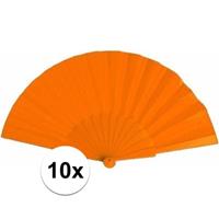 10x Spaanse handwaaiers oranje 23 cm Oranje