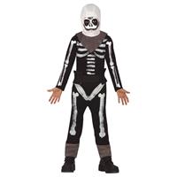 Zwart/wit skelet verkleedpak/kostuum voor kinderen