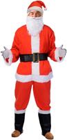ECD Germany Weihnachtsmann Kostüm 7-Teilig Rot/Weiß One Size aus Polyester