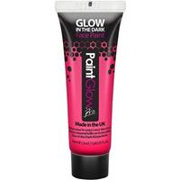 PaintGlow Neon roze Glow in the Dark schmink/make-up tube 12 ml Roze