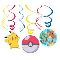 6x Hangdecoratie/rotorspiralen In Pokemon Thema - Thema Feest Decoratie Voor Kinderfeestje Of Verjaardag