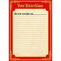 Shoppartners 30x Papieren school Sinterklaasfeest kleurplaat placemats Multi