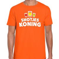 Bellatio Koningsdag t-shirt Shotjes Koning oranje voor heren