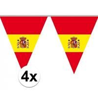 4x Spaanse vlaggenlijnen 5 meter Multi