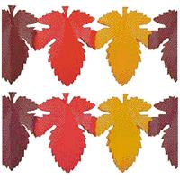 2x Slingers herfstbladeren 3 meter herfst thema versiering Multi