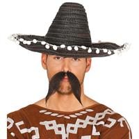 Zwarte sombrero/Mexicaanse hoed 45 cm voor volwassenen