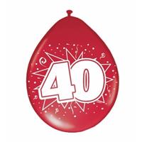 24x Rode ballonnen jaar jubileum thema Multi