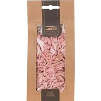 1x Zakje lichtroze houtsnippers 150 gram geboorte decoratie Roze