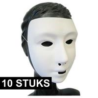 10x Wit grimeer masker met kalklaag Wit