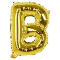 Boland folieballon letter B 36 cm goud
