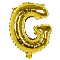 Boland folieballon letter G 36 cm goud