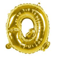 Boland folieballon letter Q 36 cm goud