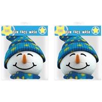 Bellatio 2x Sneeuwpop maskers Multi