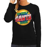 Bellatio Foute kersttrui / sweater The name is Santa bitches zwart dames Zwart