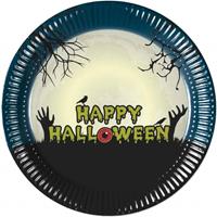Procos Halloween 8 Pappteller 23 cm Design Halloween Scary Moon schwarz-kombi