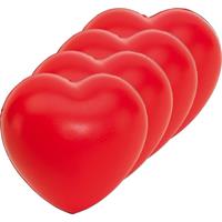 Bellatio 20x Stressballen rood hartjes vorm 8 x 7 cm Rood