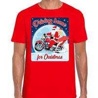 Bellatio Fout kerst t-shirt driving home for christmas rood heren Rood
