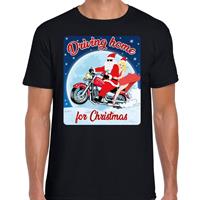 Bellatio Fout kerst t-shirt driving home for christmas zwart heren Zwart