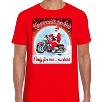 Bellatio Fout kerst t-shirt no presents for kids rood heren Rood