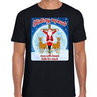Bellatio Fout kerst t-shirt history repeats zwart voor heren