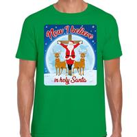 Bellatio Fout kerst t-shirt now I believe groen voor heren