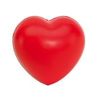 Bellatio Stressballen rood hartjes vorm 8 x 7 cm Rood