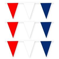 3x Rode/witte/blauwe katoenen vlaggenlijnen/slingers 10 meter Multi