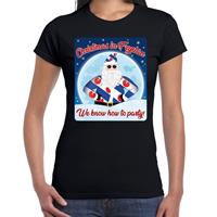 Bellatio Fout Friesland kerst shirt Christmas in Fryslan zwart voor dames